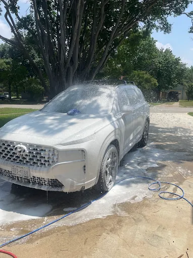 SUV being hand-washed in Fort Worth